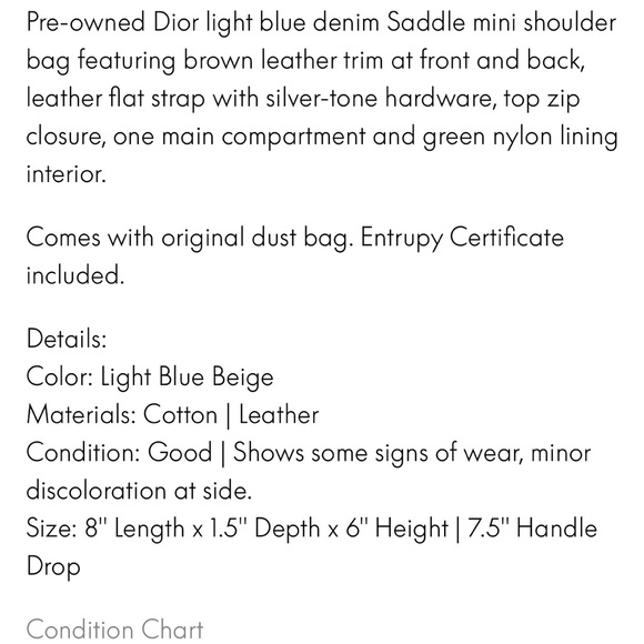 Dior Light Blue Saddle Denim Mini Shoulder Bag - Picture 6 of 13